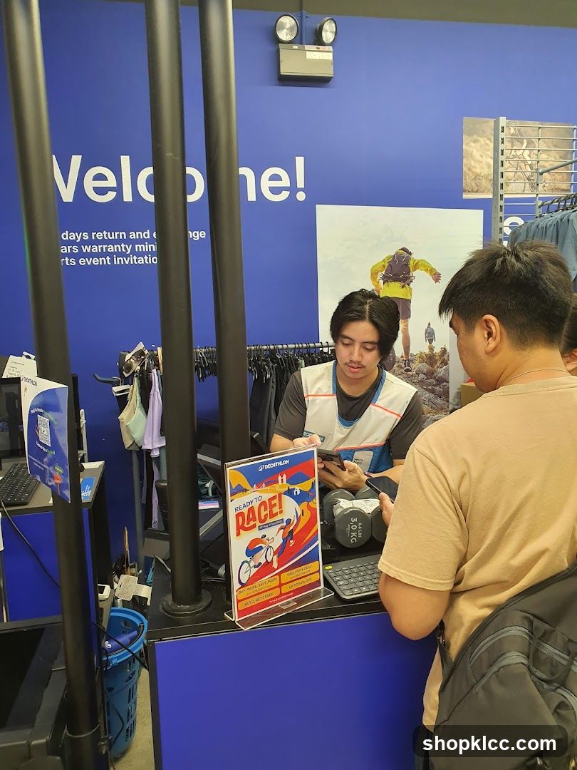 Store Interior with Staff and Customer Interaction