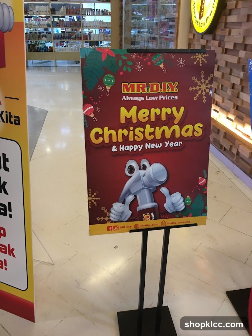Christmas and New Year Promotion Sign