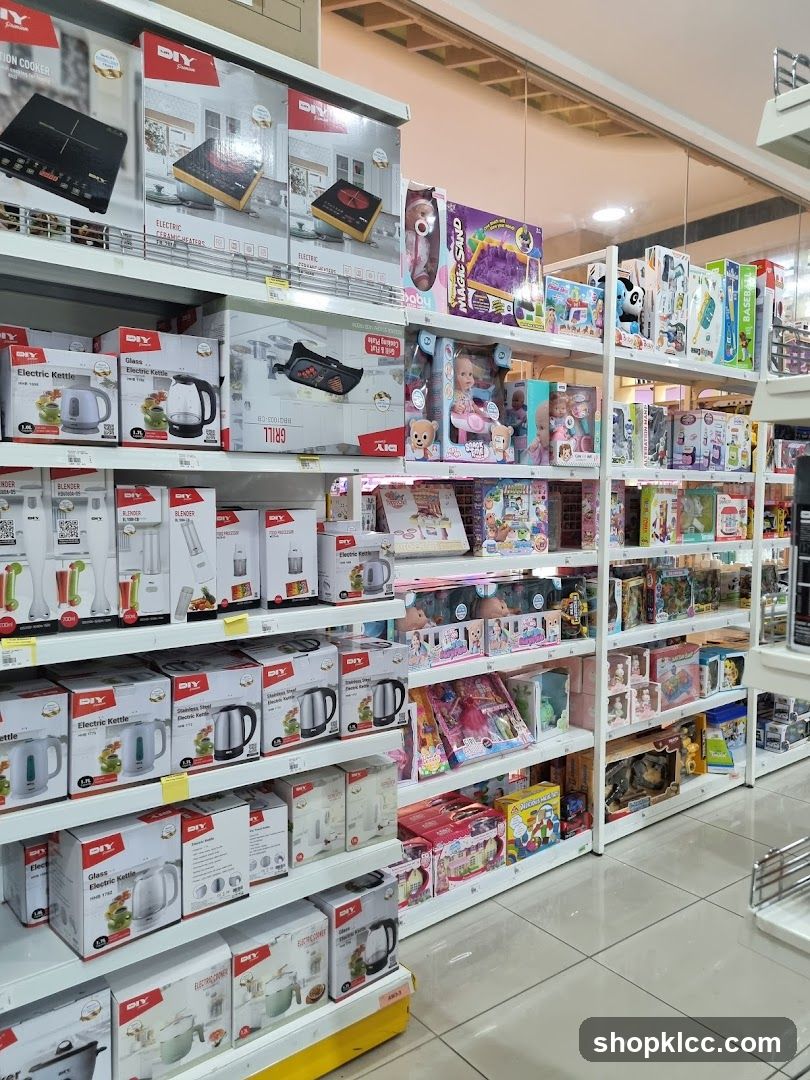 Store Interior with Appliances and Toys