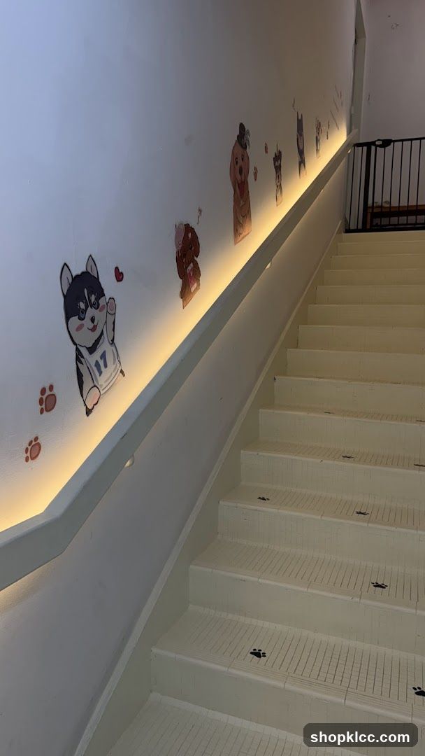 Staircase with Dog Wall Art