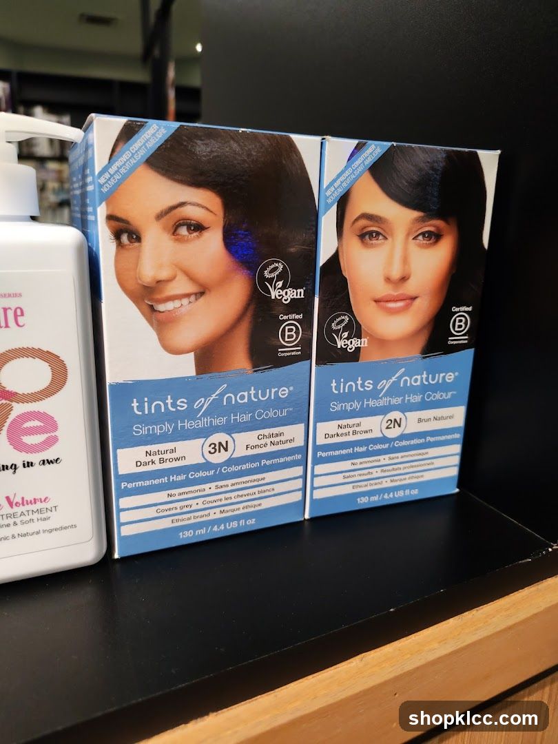 Hair Color Products Display