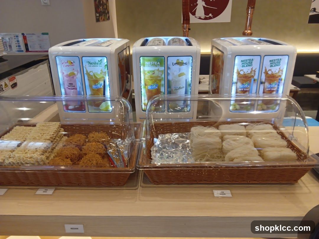 Food Display with Nestea Machines