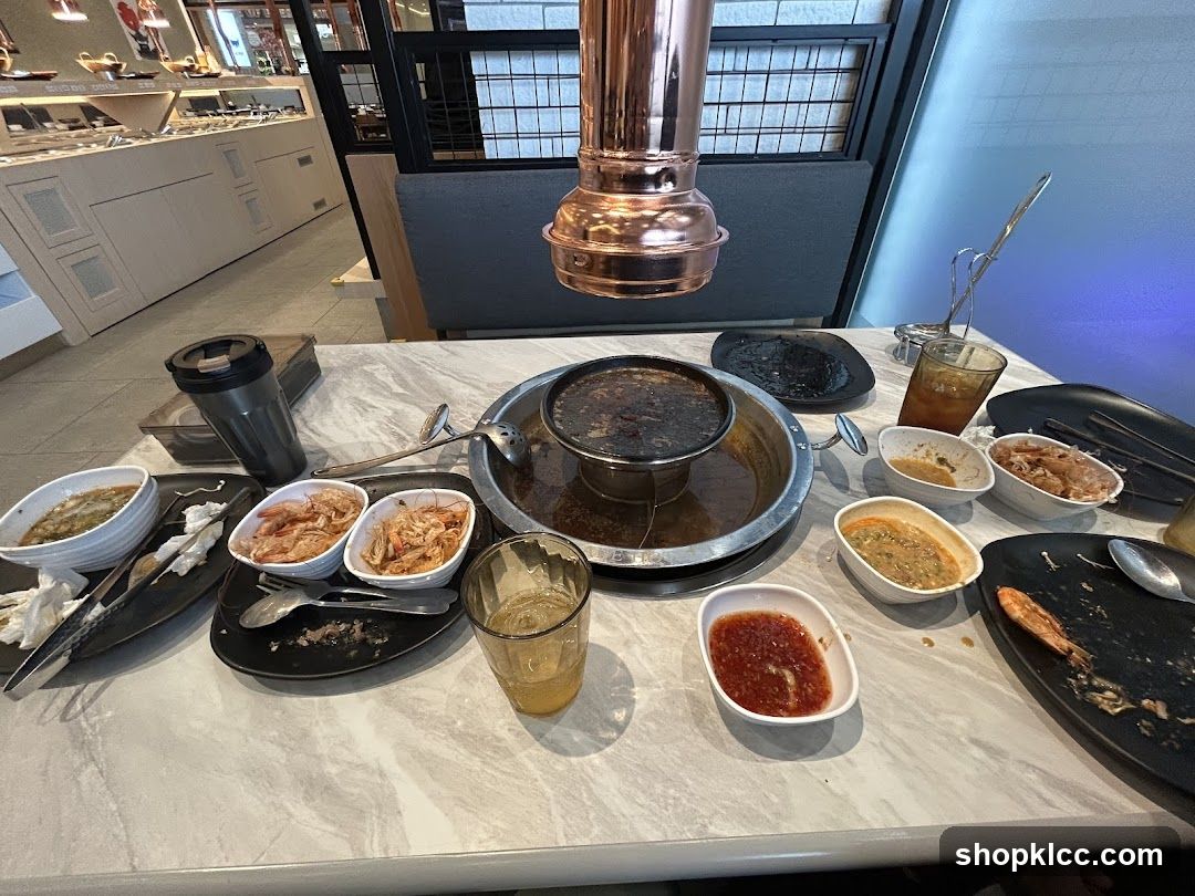 Korean BBQ Table After Meal