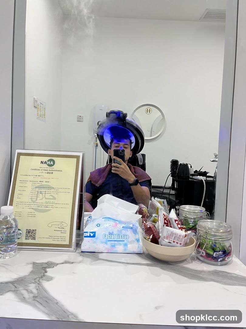 Hair Salon Interior with Amenities