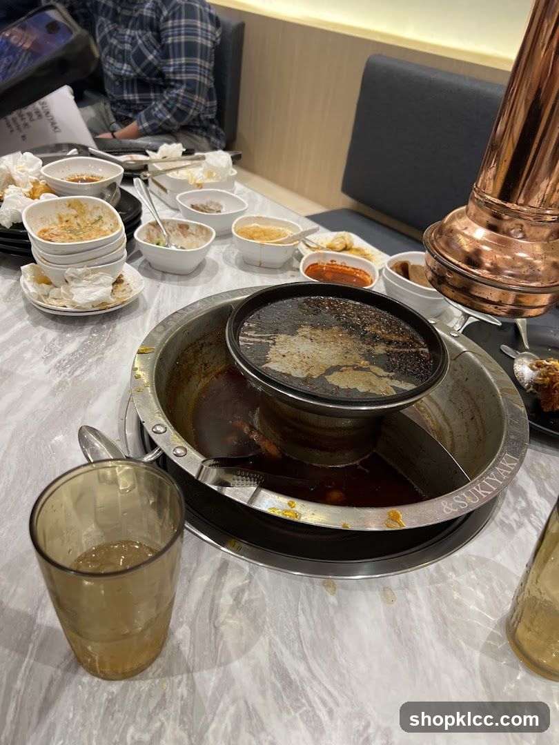 Used Hot Pot Table Setting