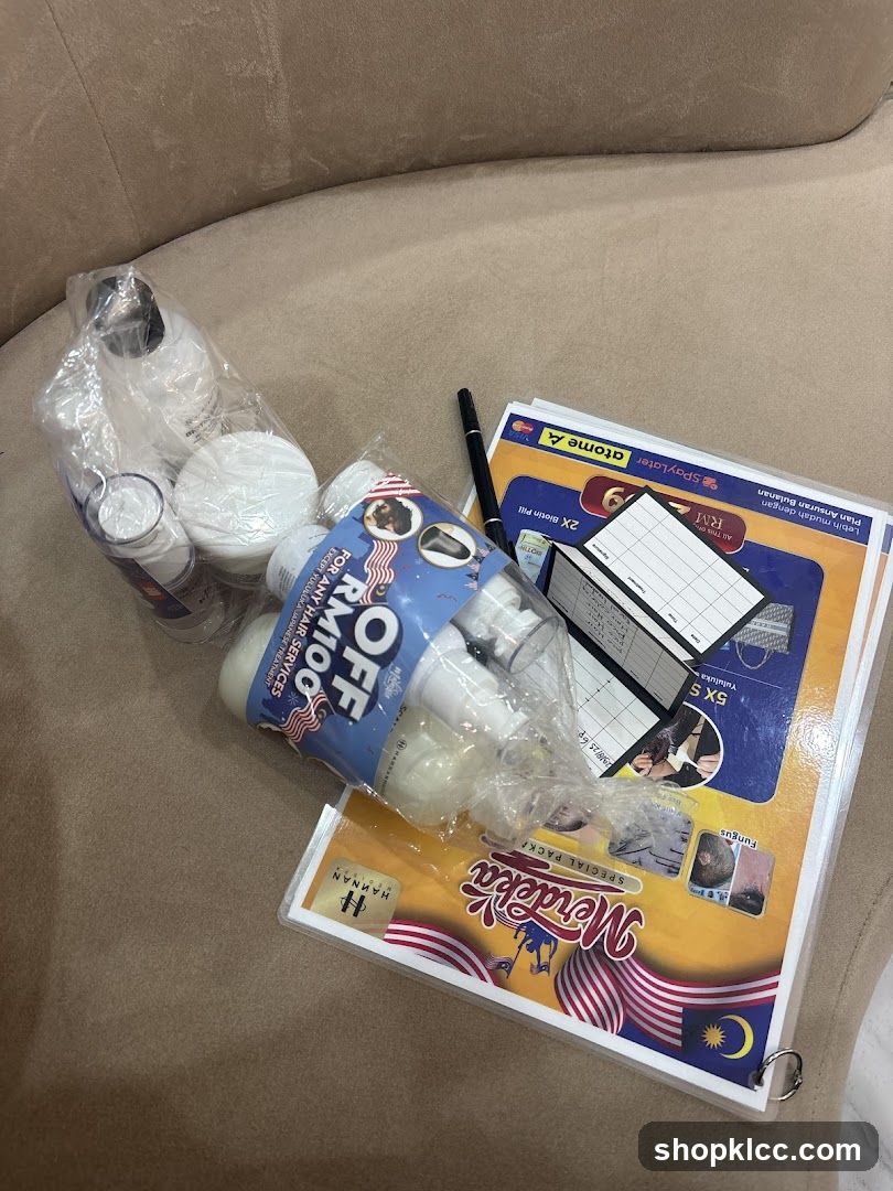 Air Freshener Products and Flyers on Sofa