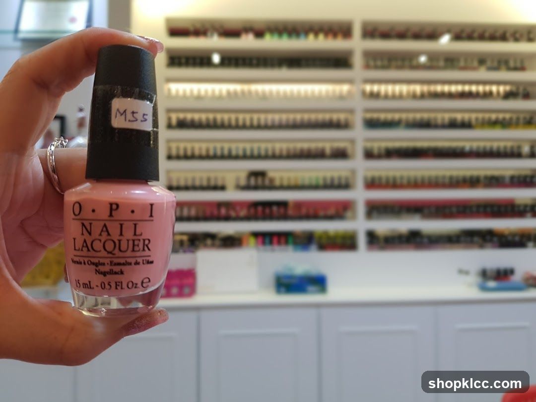 OPI Nail Lacquer in Shop Interior