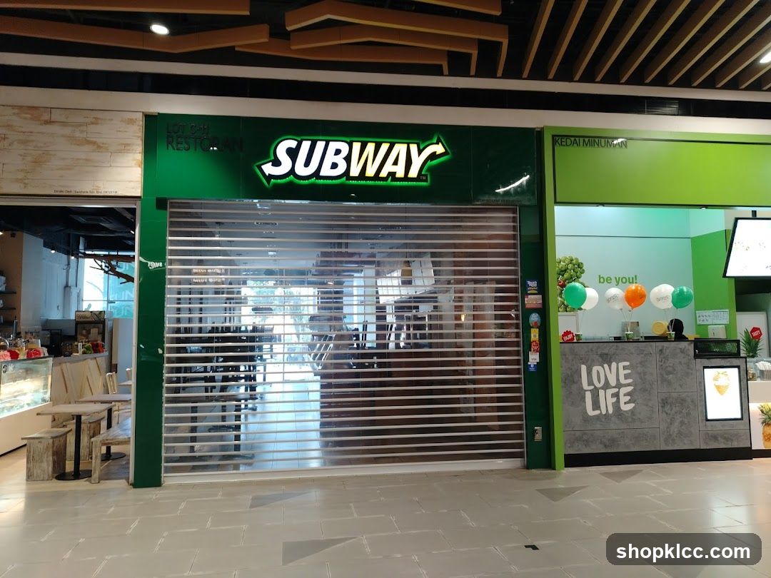 Subway Restaurant Front View
