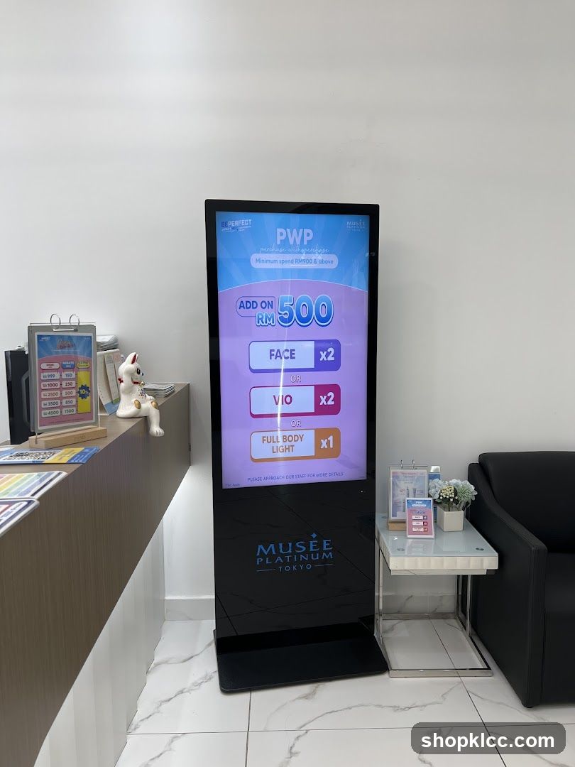 Digital Kiosk Display in Interior Space