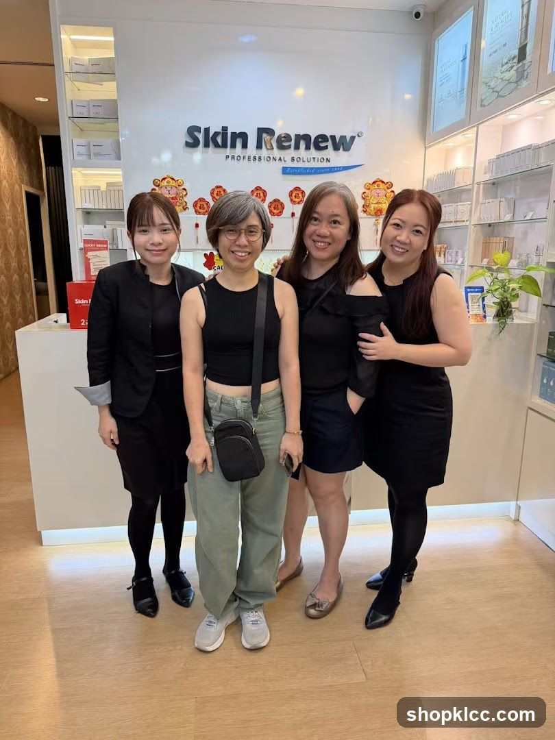 Group photo inside Skin Renew store