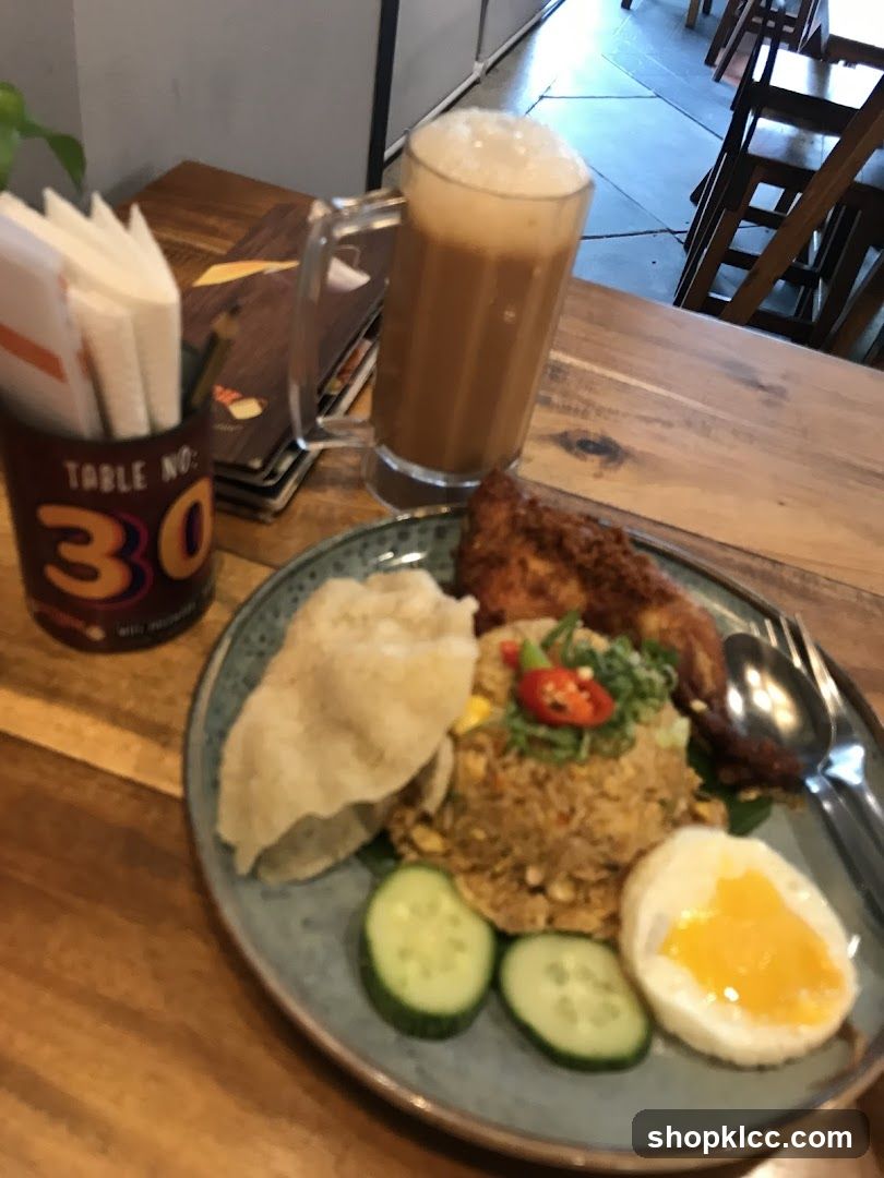 Fried Rice Meal with Latte