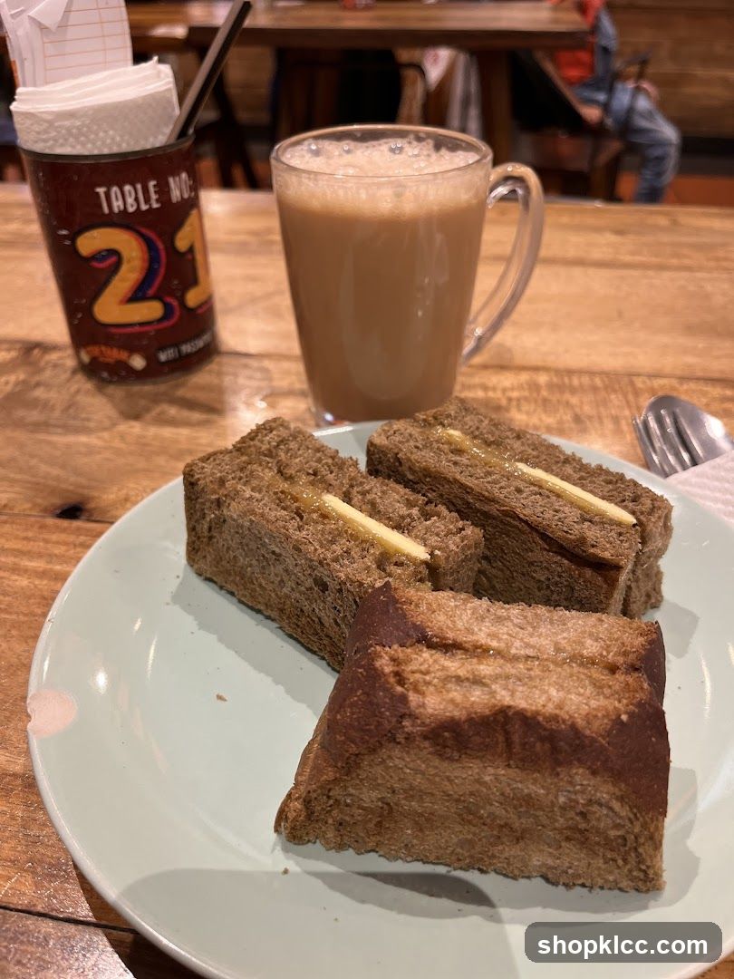 Sandwich and Coffee at Cafe