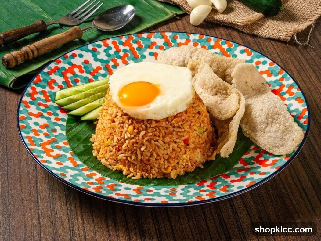 Nasi Goreng with Fried Egg and Kerupuk