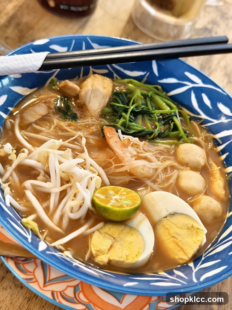 Noodle Bowl with Broth and Toppings