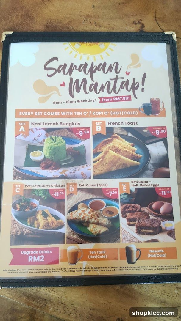 Sarapan Mantap Menu Board