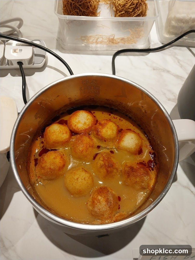Fried Fish Balls in Broth
