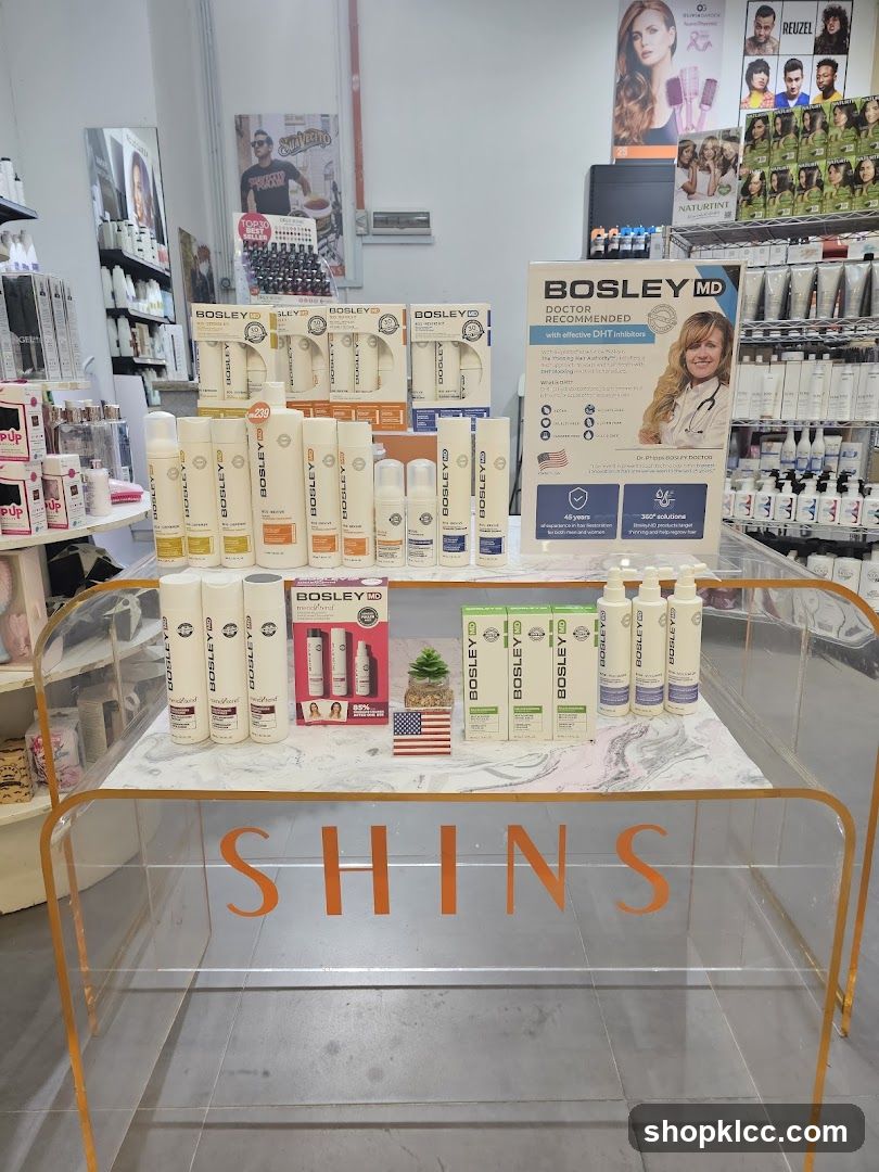 Bosley MD Hair Loss Treatment Display