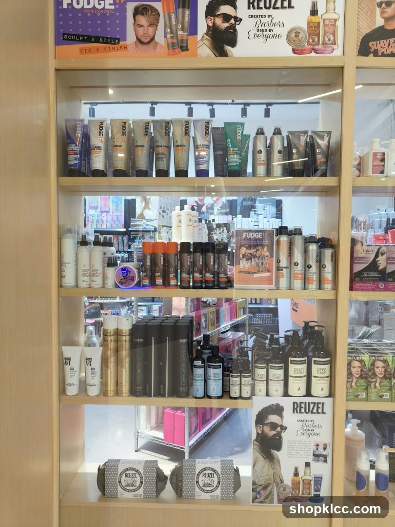 Reuzel and Fudge Barber Shop Display