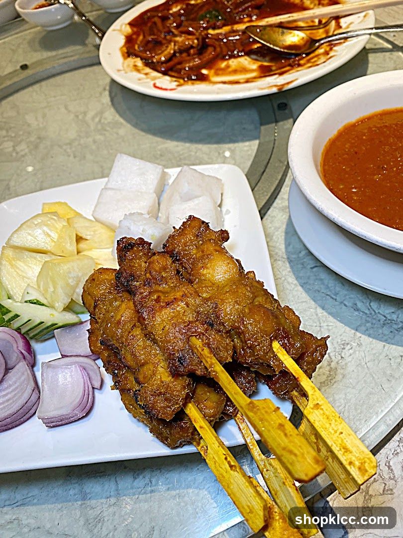 Satay Skewers with Side Dishes