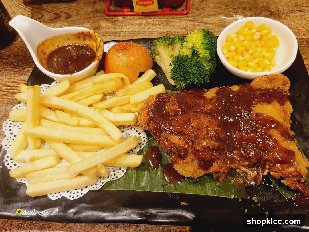 Breaded Cutlet with Fries and Sides