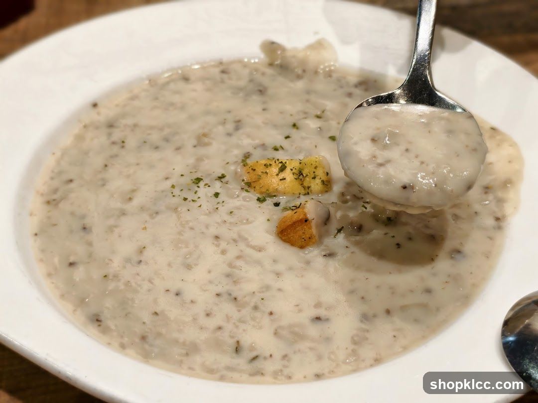 Creamy Soup with Croutons