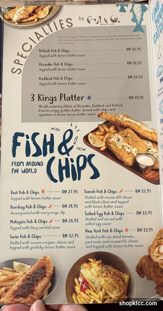 Fish & Chips Menu