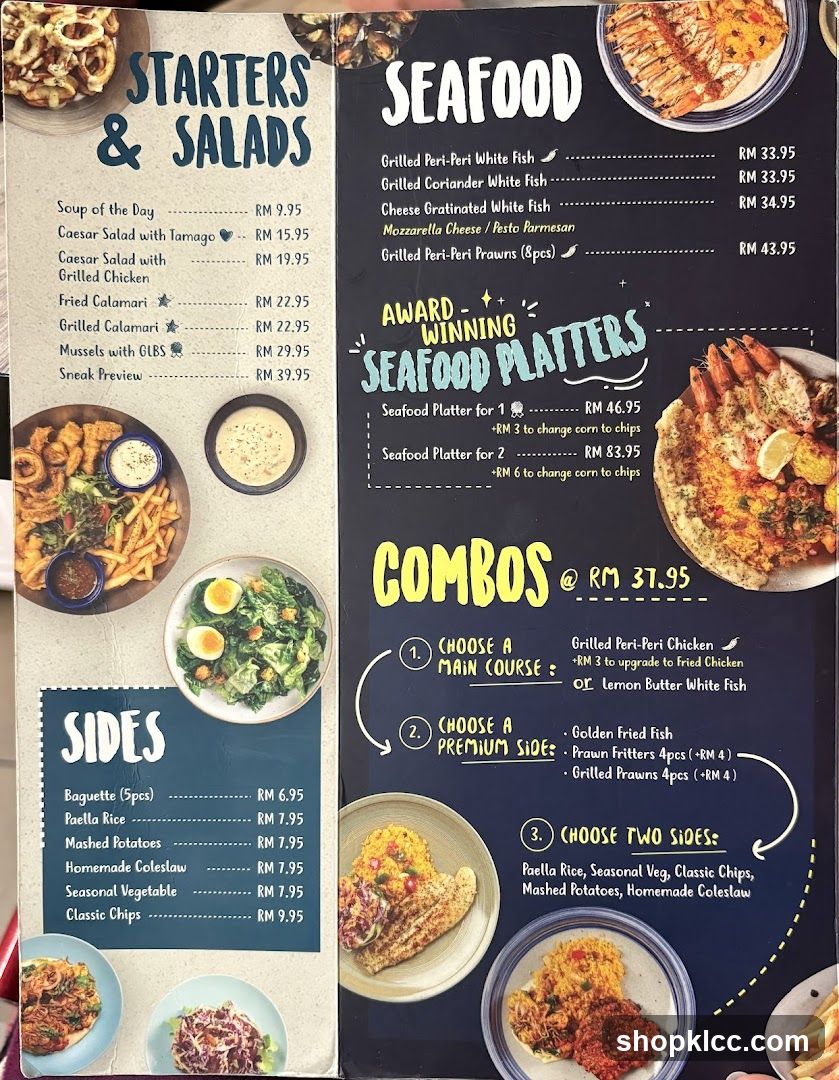 Seafood & Salad Menu