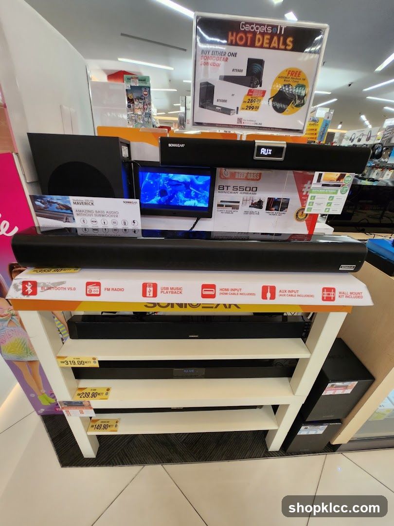Electronics Display in Store