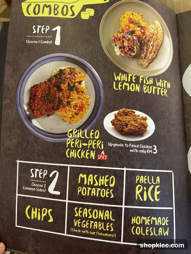 Grilled Peri-Peri Chicken Combo Menu Page