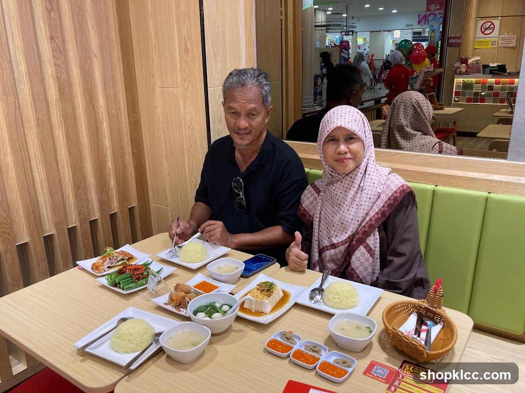 Dining at a casual eatery