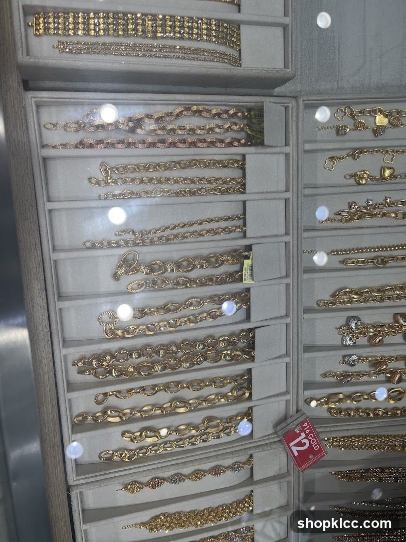 Gold Jewelry Display Case