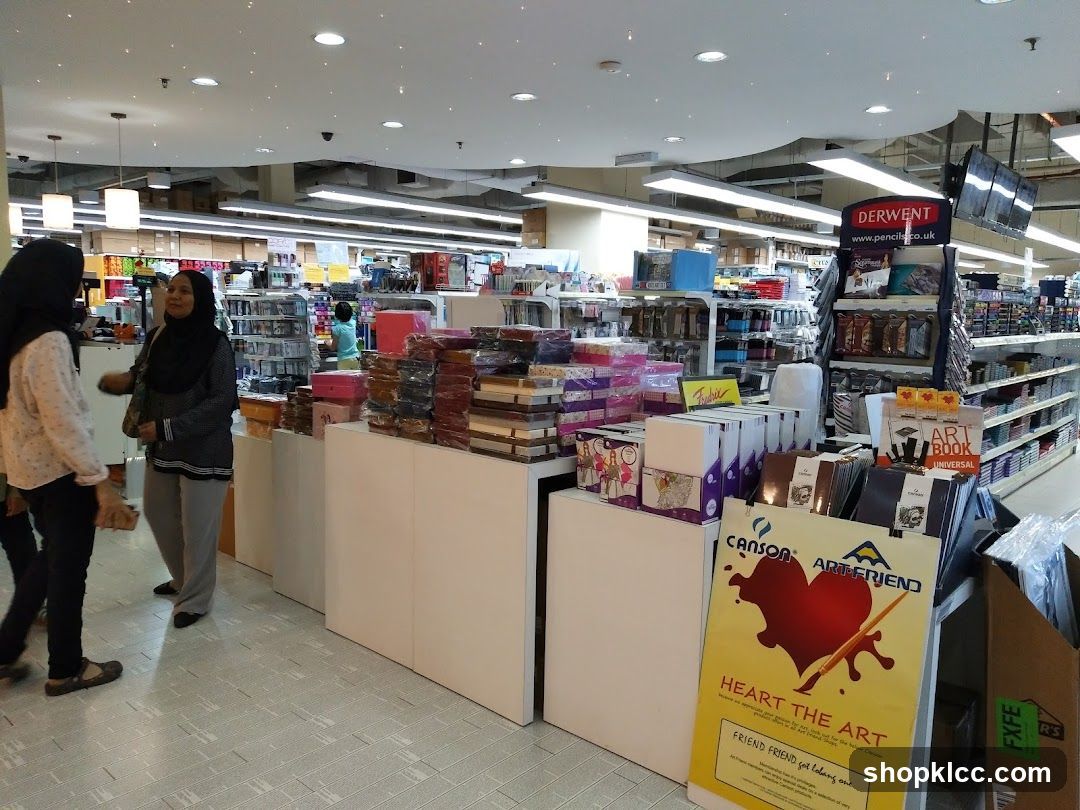 Interior of a retail store with product displays and customers