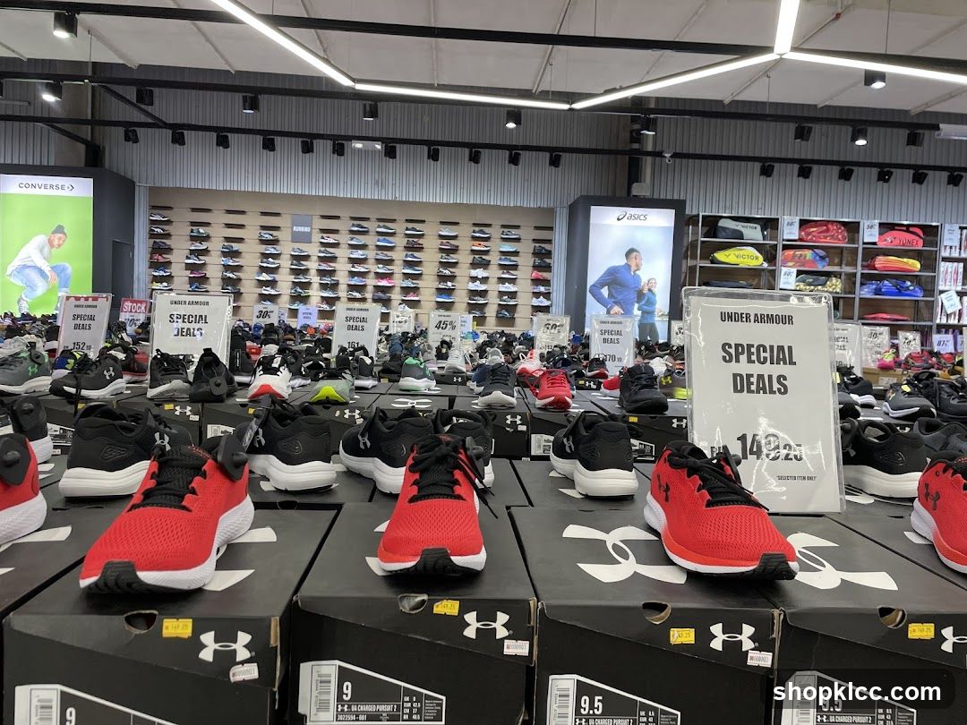 Shoe Store Interior with Special Deals