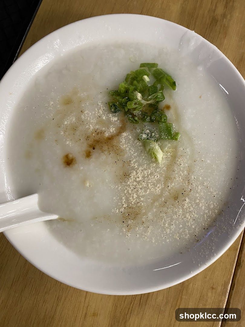 Bowl of Congee with Scallions