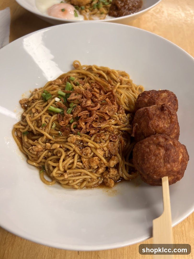 Noodle Dish with Meatballs