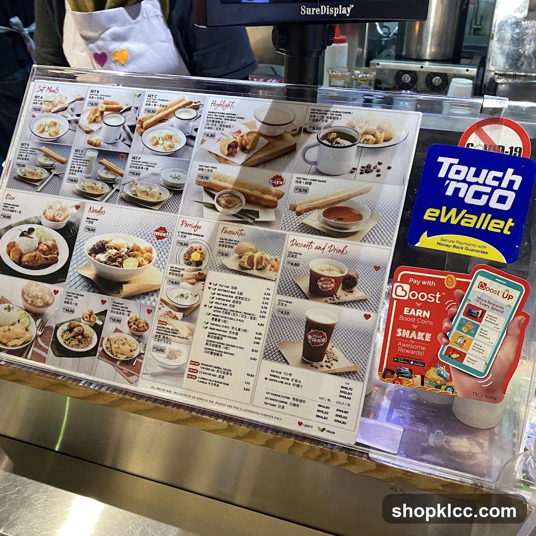 Coffee Shop Menu Display
