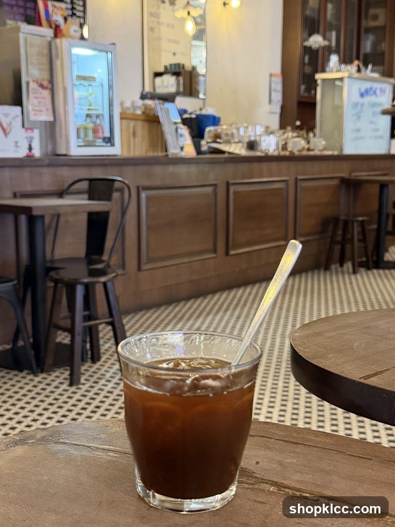 Iced Coffee at a Cafe