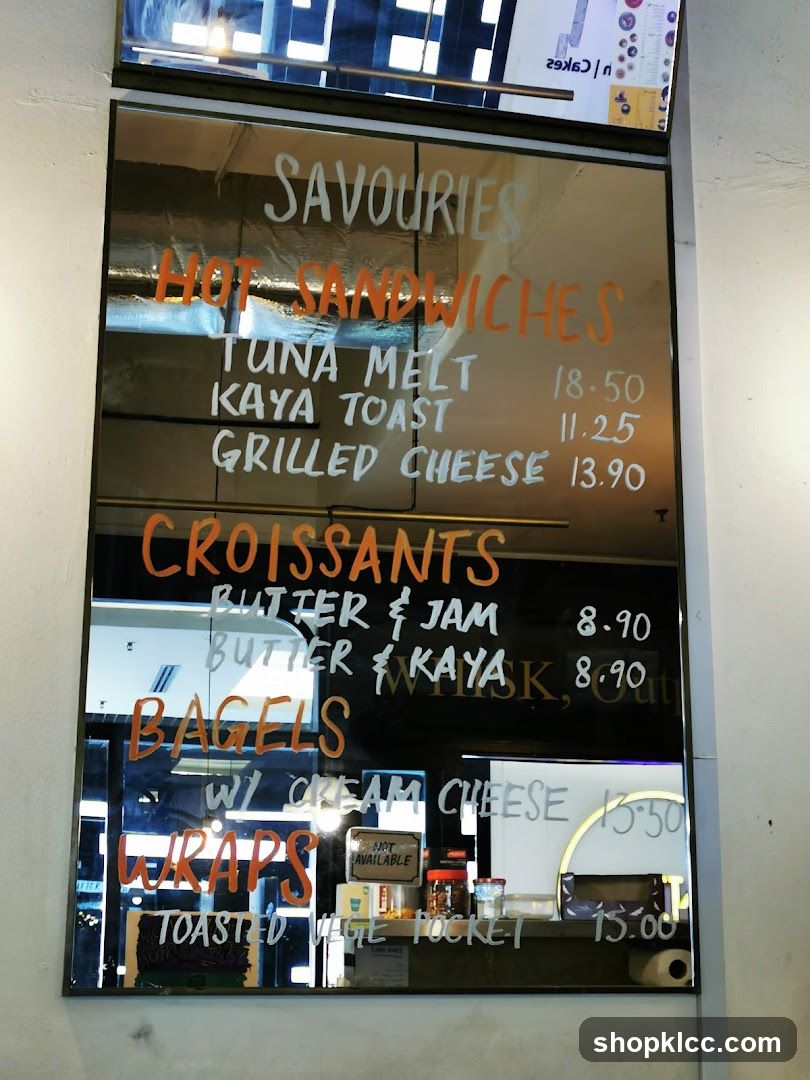 Savouries Menu