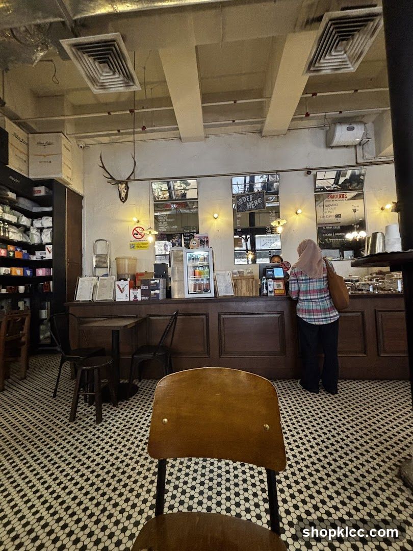 Cafe Interior with Counter and Seating