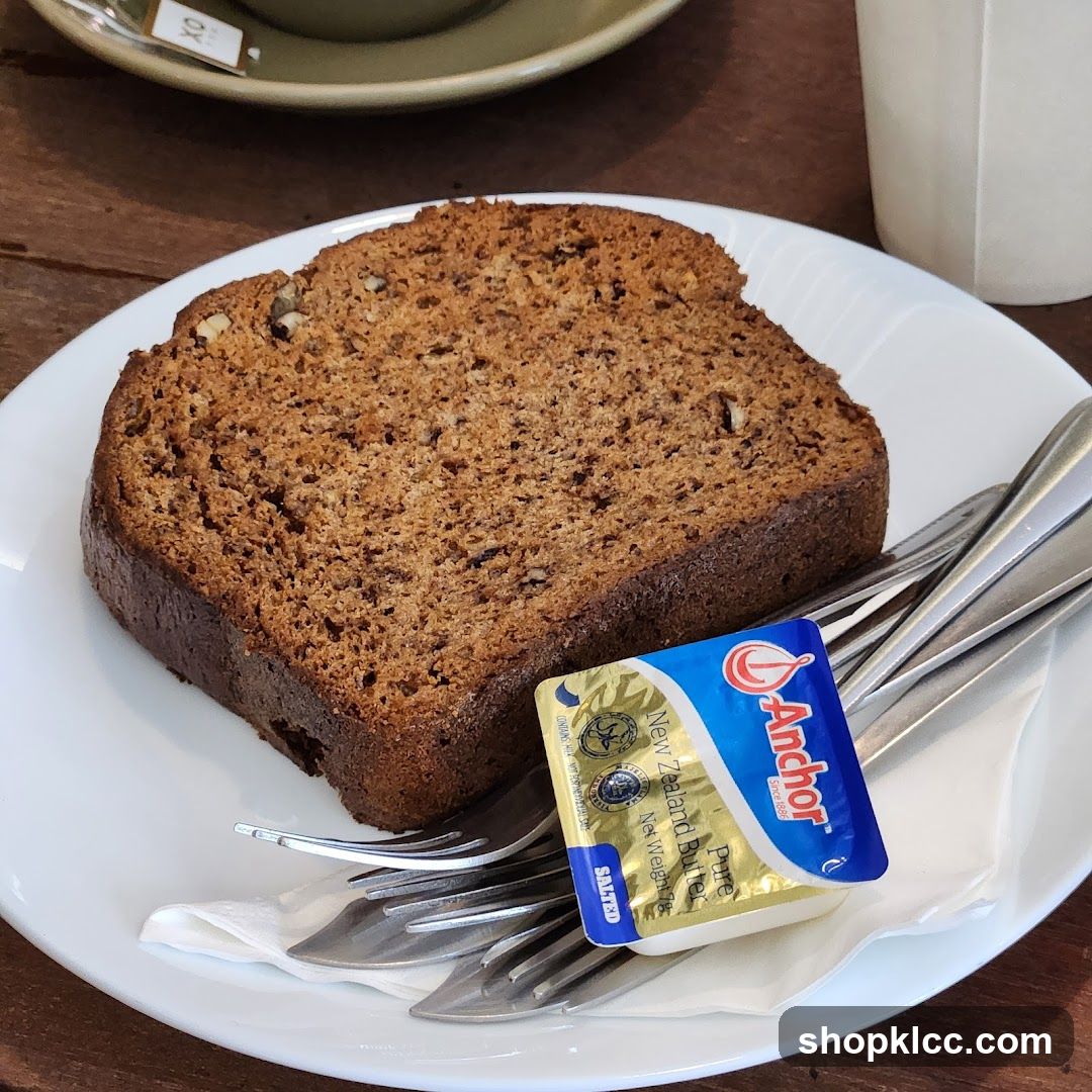 Slice of Banana Bread with Butter