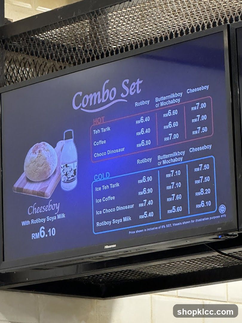 Combo Set Menu Board