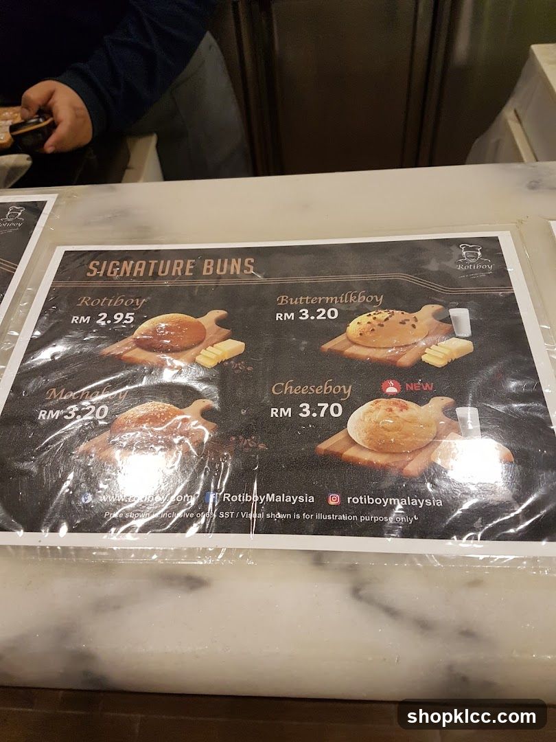 Signature Buns Menu