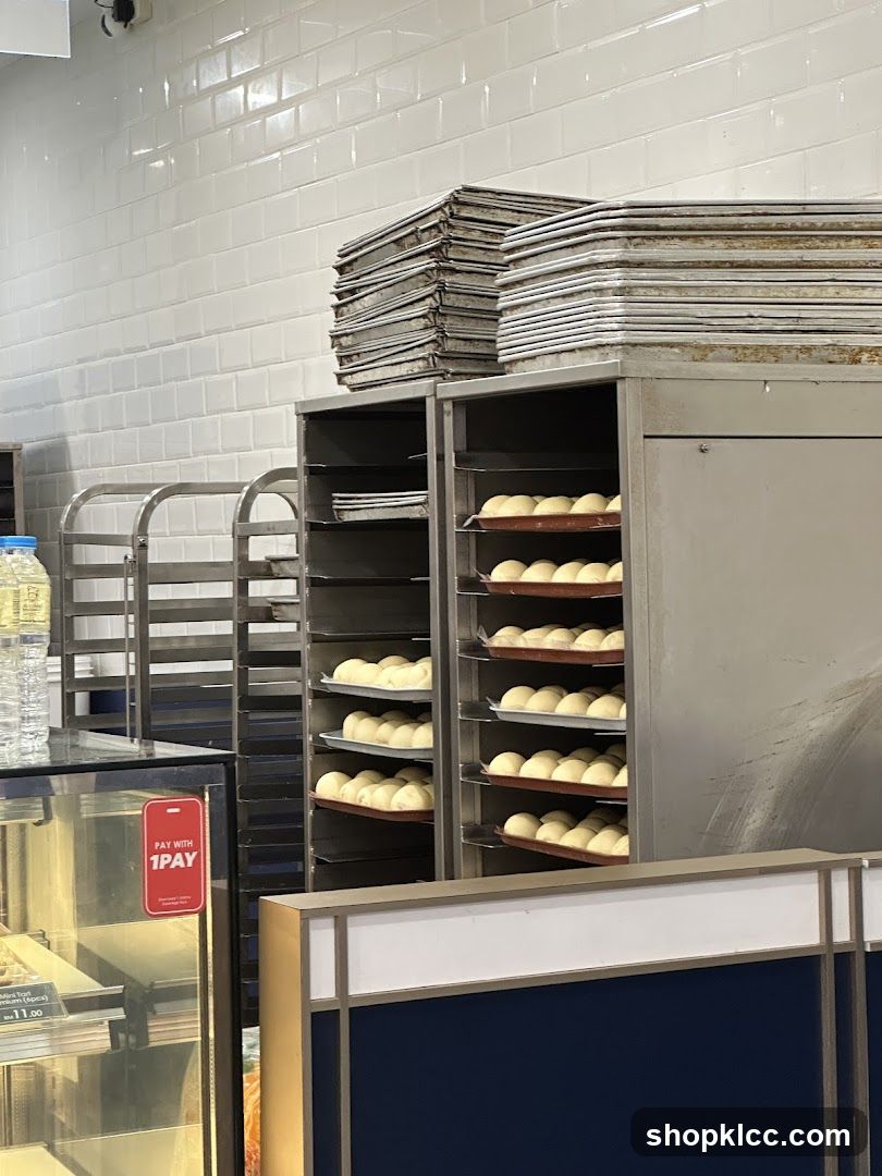 Bakery Interior with Dough Buns