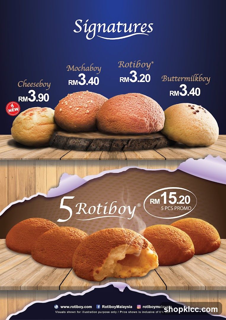 Rotiboy Signatures Menu Flyer