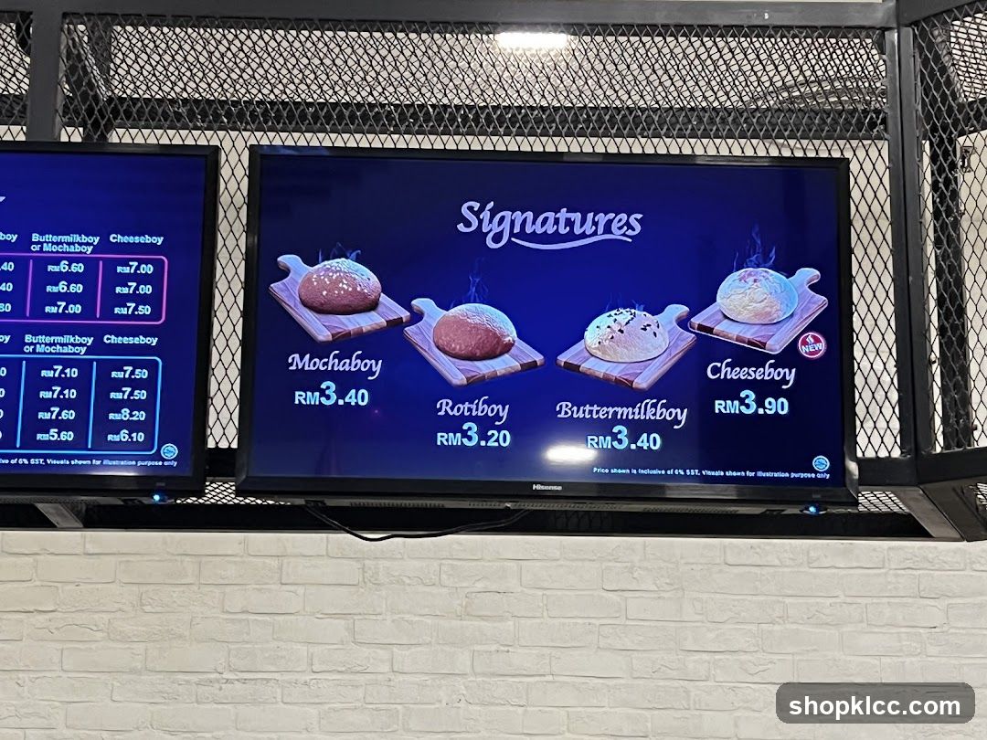 Bread Menu Display