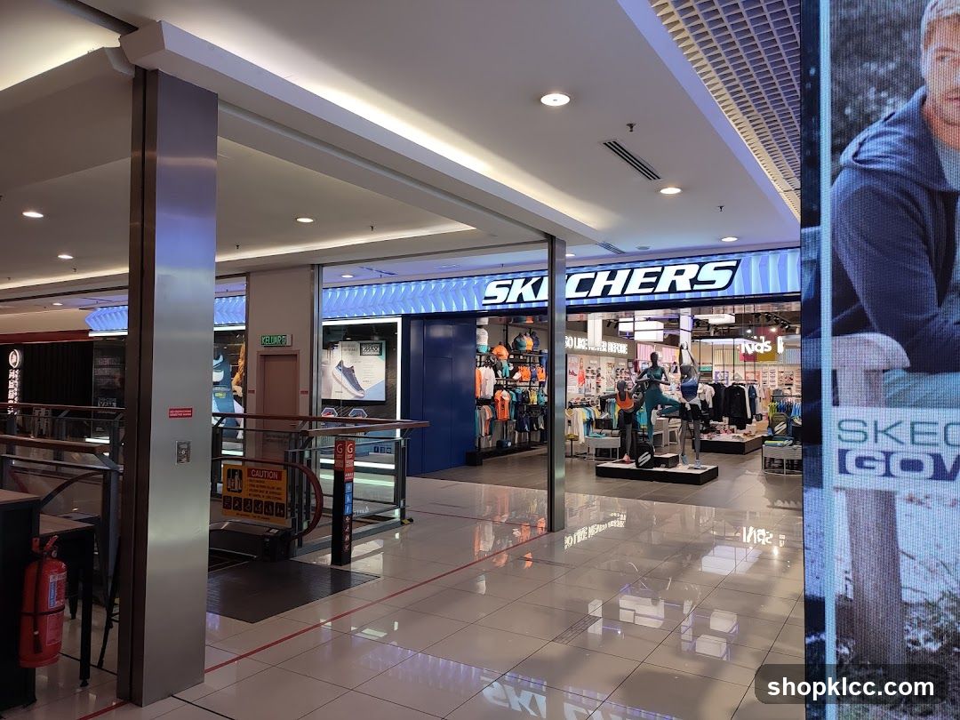 Shopping Mall Interior with Skechers Store