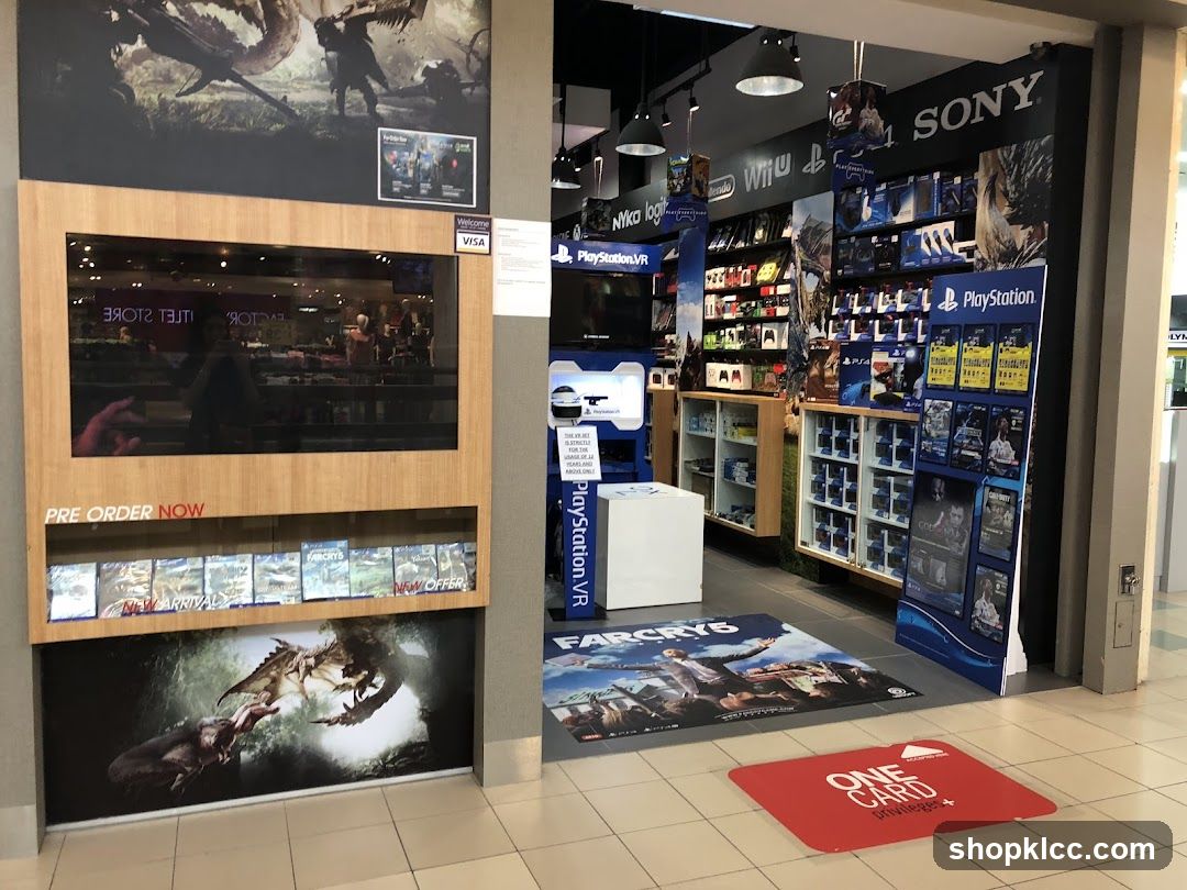 Electronics Store Entrance with PlayStation Display