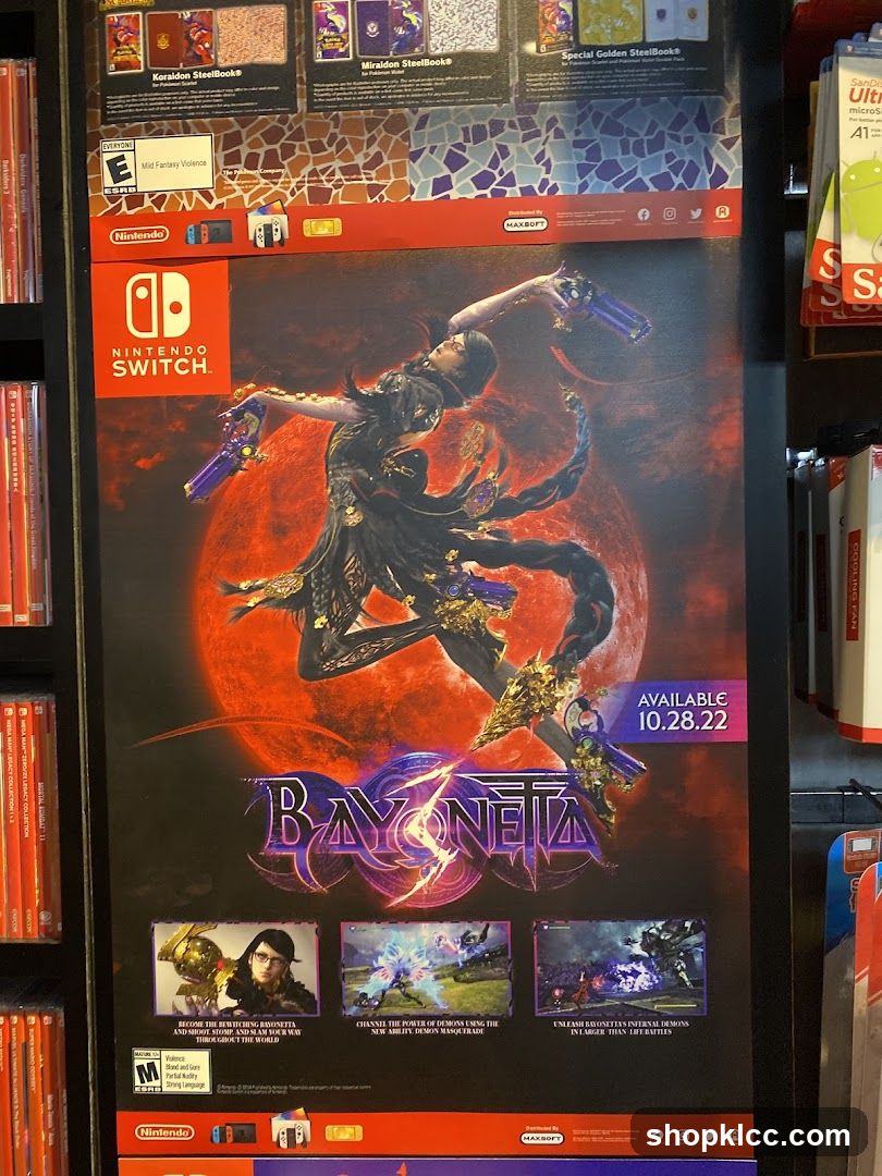 Bayonetta Switch Poster Display