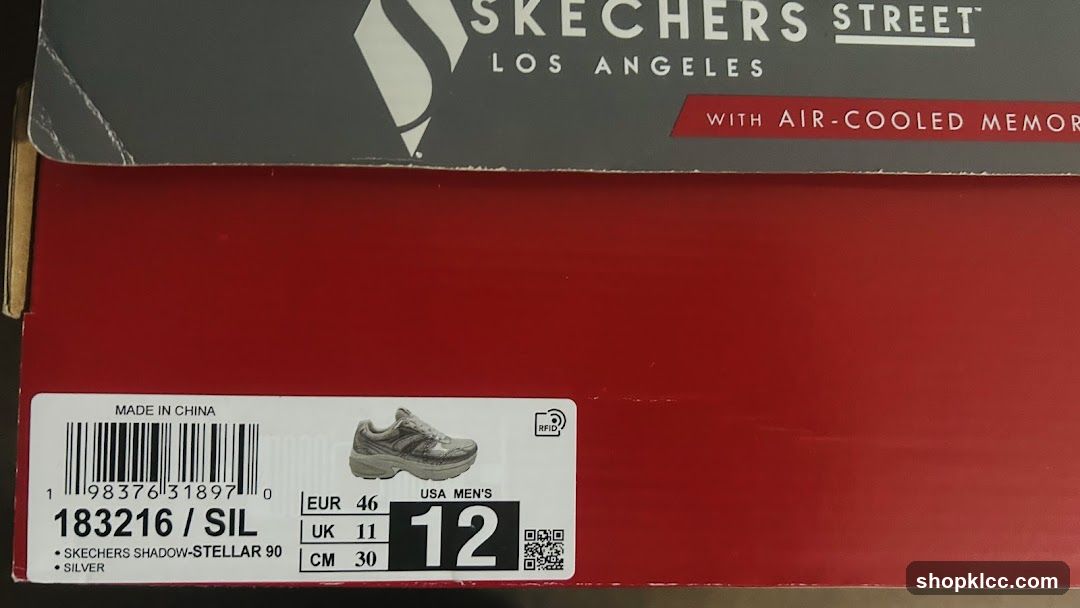 Skechers Shoe Box Label