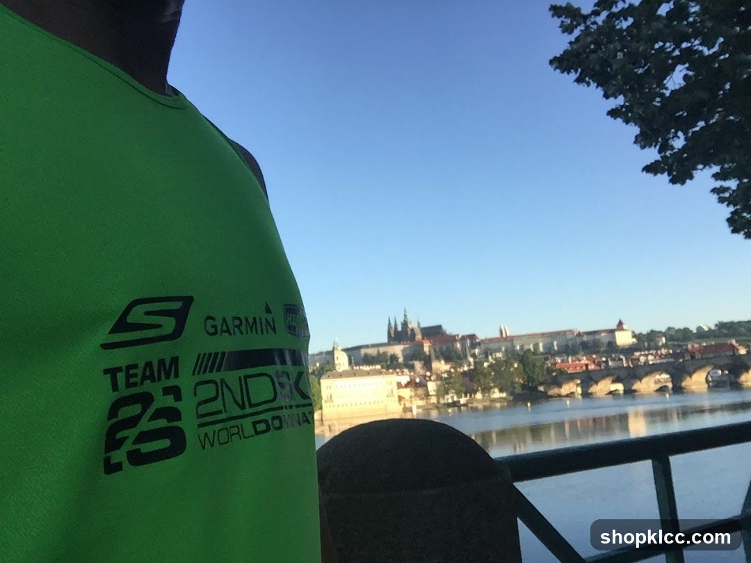 Runner with Prague View